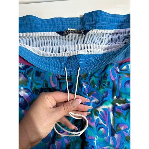 VTG 80s/90s Surf Beach Jantzen Sport Swim Baggies Mesh Lined Short Trunks - Picture 7 of 7
